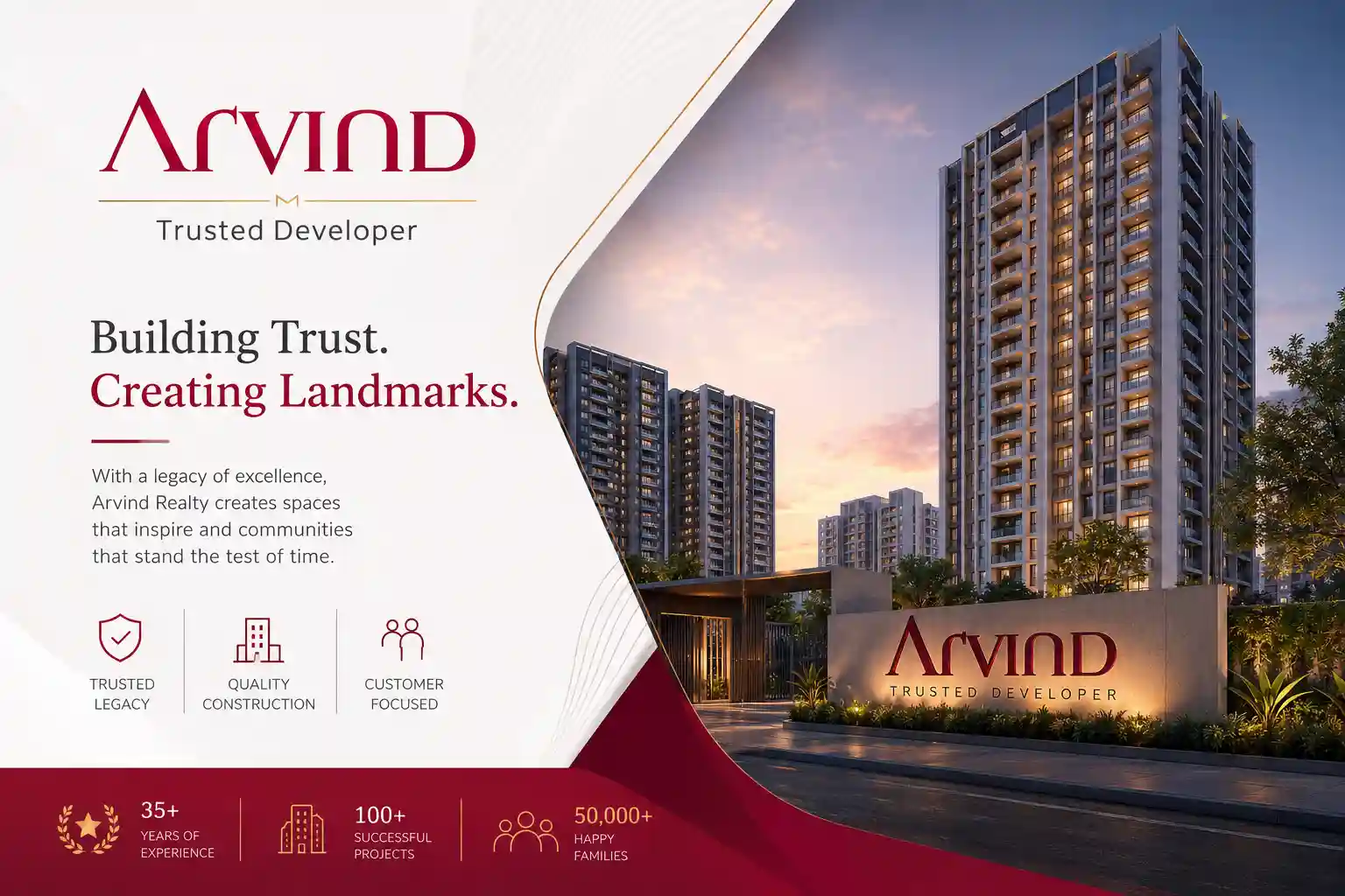 Arvind SmartSpaces logo trusted real estate developer Mumbai Goregaon