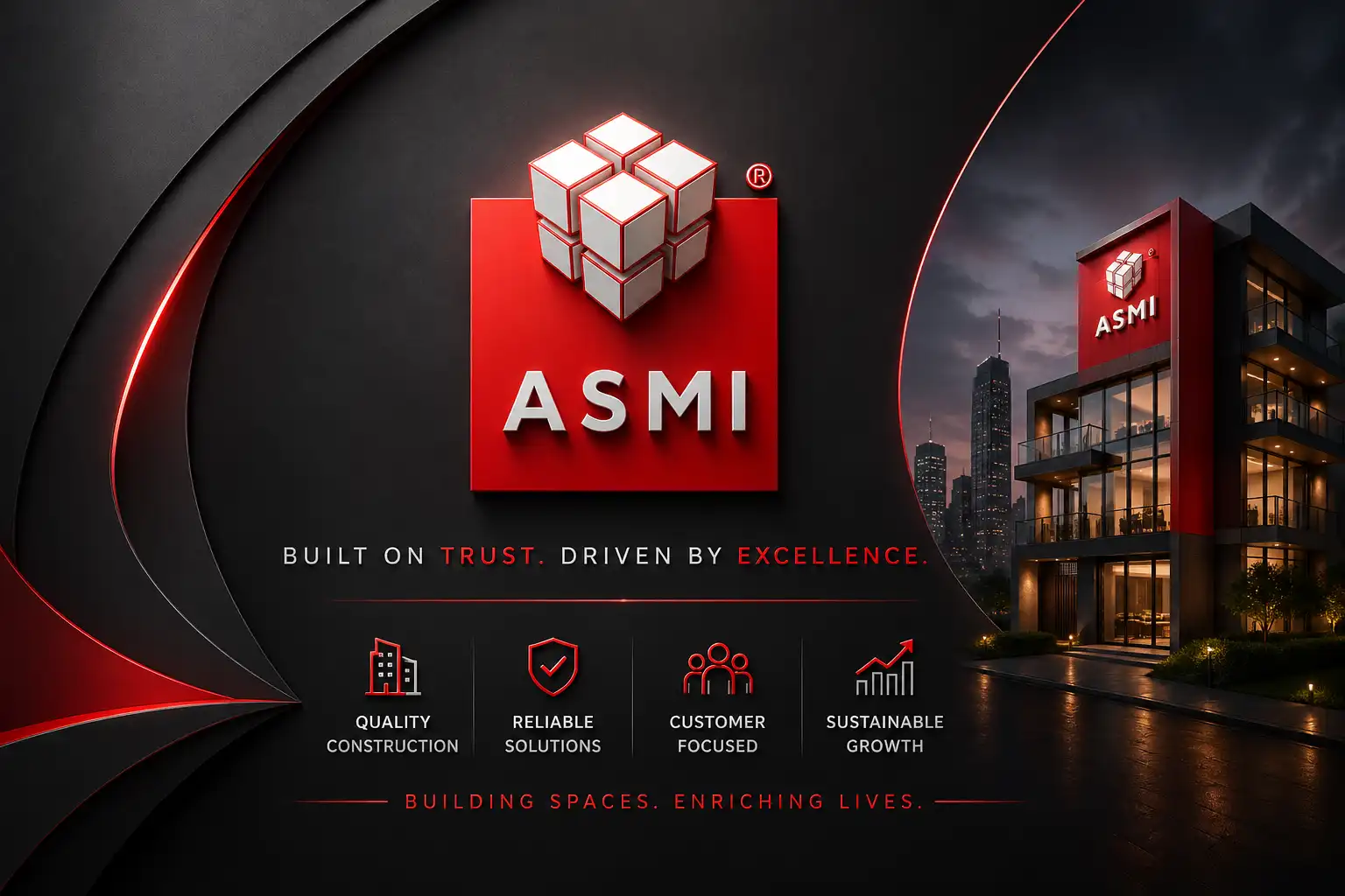 Asmi Group trusted developer logo for premium residential projects in Goregaon Mumbai