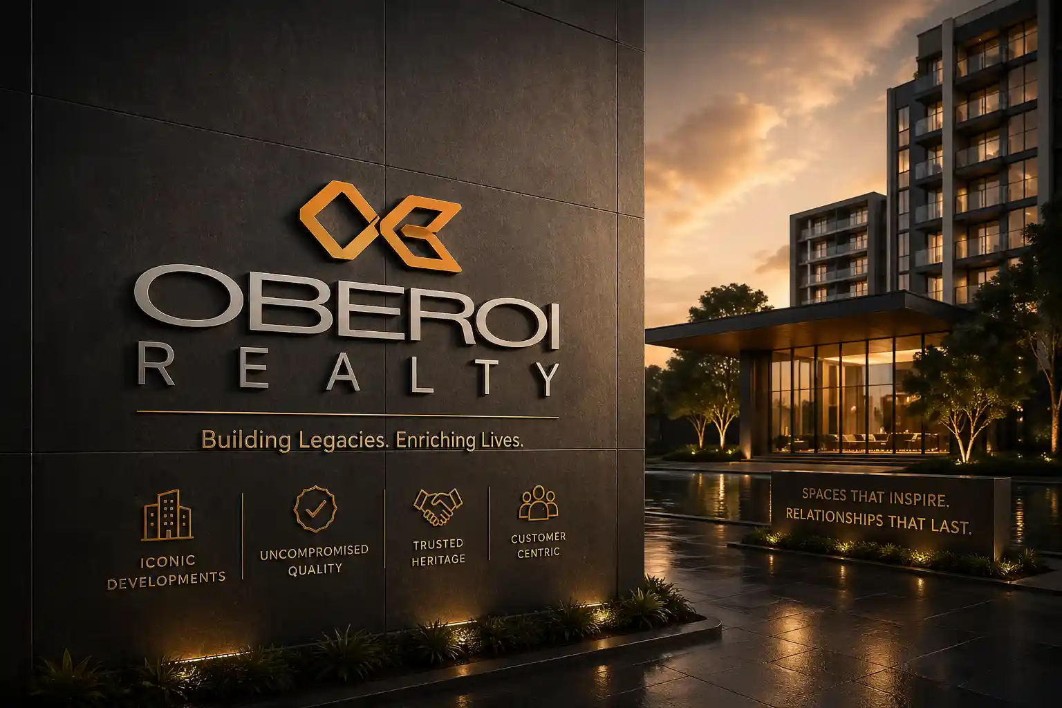 Oberoi Realty logo trusted real estate developer Mumbai Goregaon